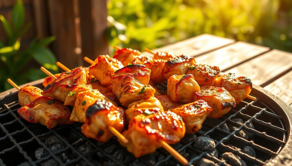 chicken on stick