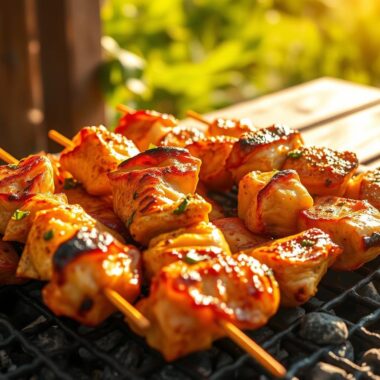 chicken on stick