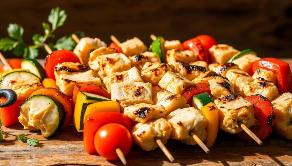 grilled chicken skewers