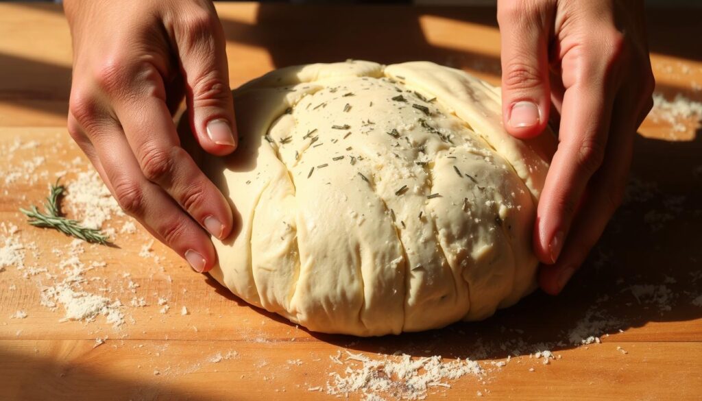 rosemary parmesan bread dough folding rosemary parmesan bread dough folding